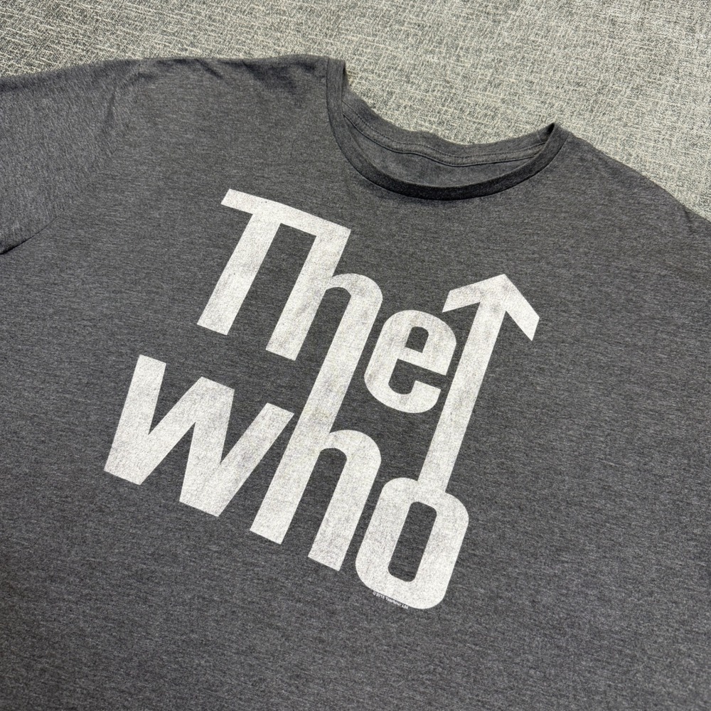 The Who Band T-Shirt Mens 4XLT Charcoal Gray Cotton Rock Tee 2015